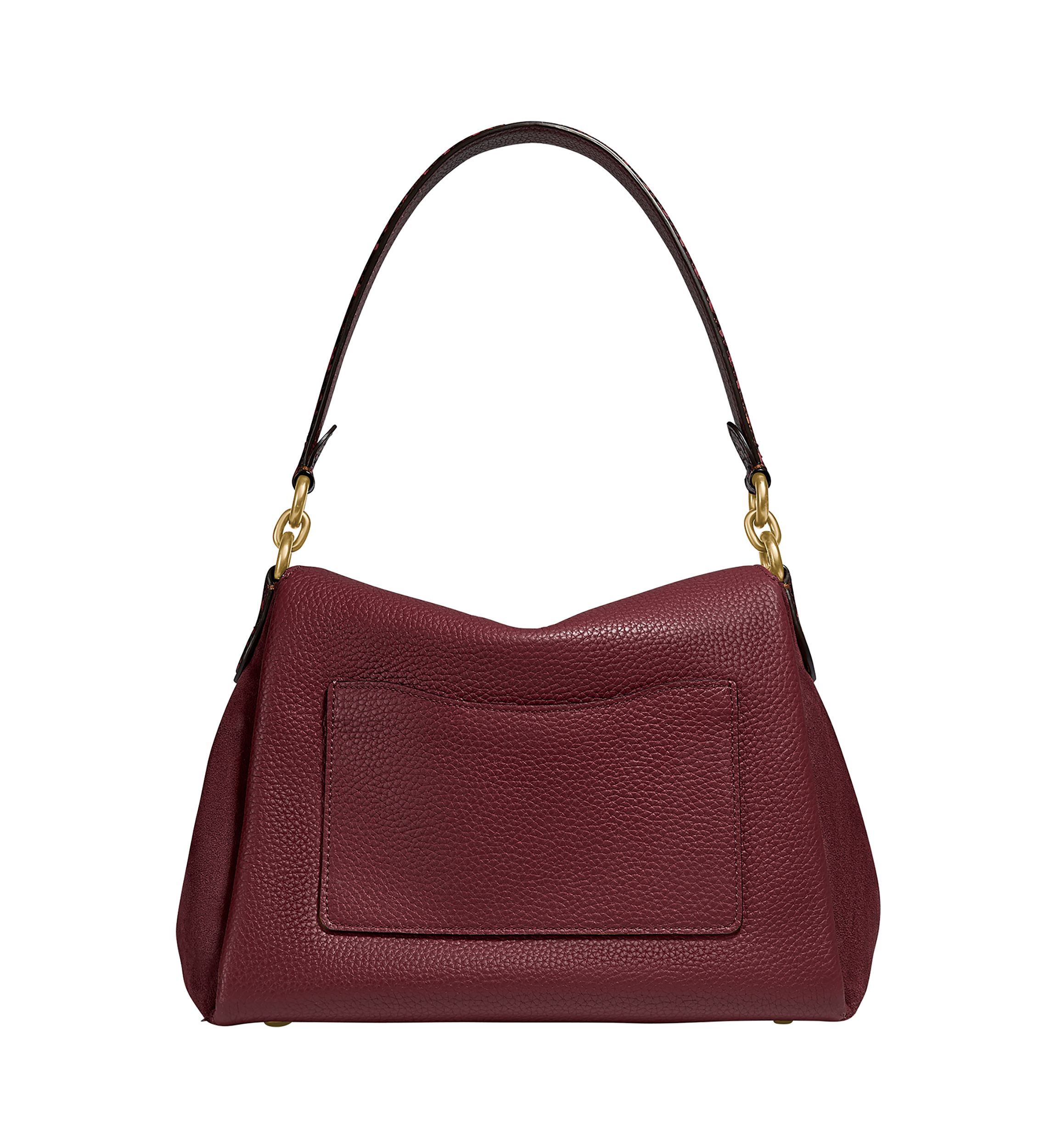 Mixed Leather with Snake Trim May Shoulder Bag 
