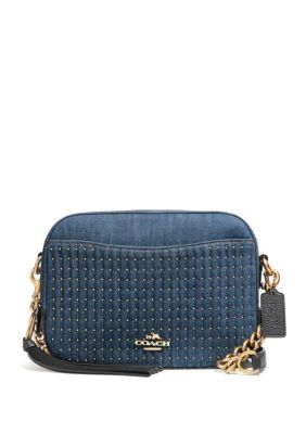 COACH Denim Studded Camera Crossbody Bag | belk