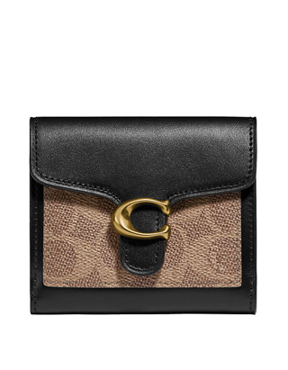 COACH Tabby Small Wallet in Color Block Signature Canvas