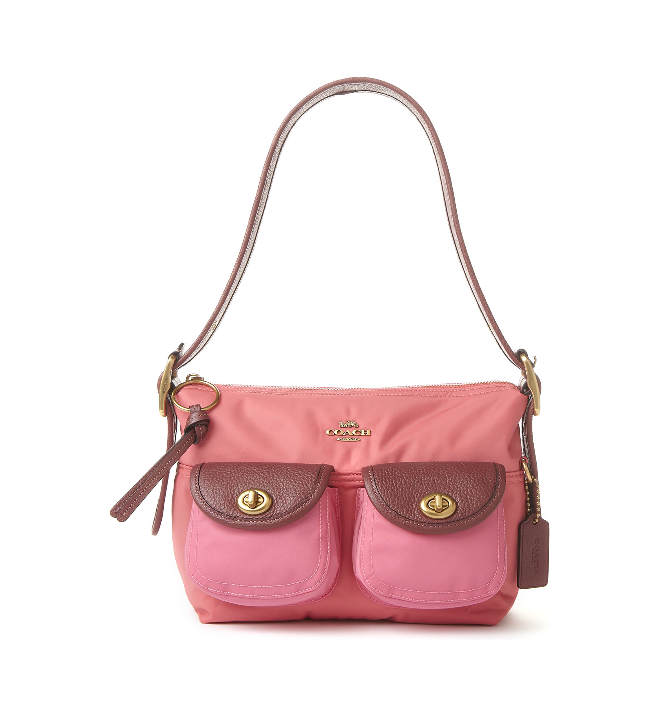 Colorblock Nylon Cargo Shoulder Bag 