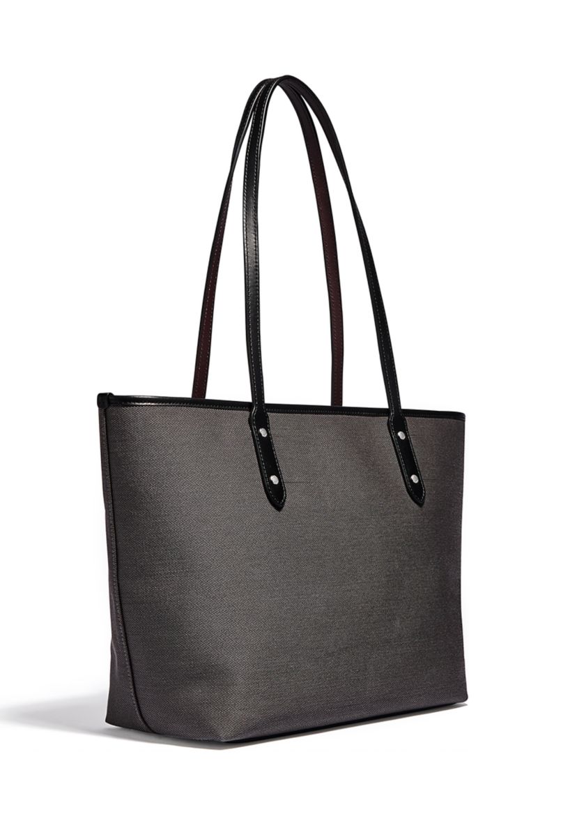 	  City Zip Tote with Horse and Carriage Print