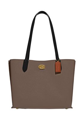 COACH Willow Tote in Color Block with Signature Coated Canvas -  0195031748905