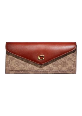 Coach Women's Colorblock Coated Canvas Signature Wyn Soft Wallet, Tan -  0195031183034
