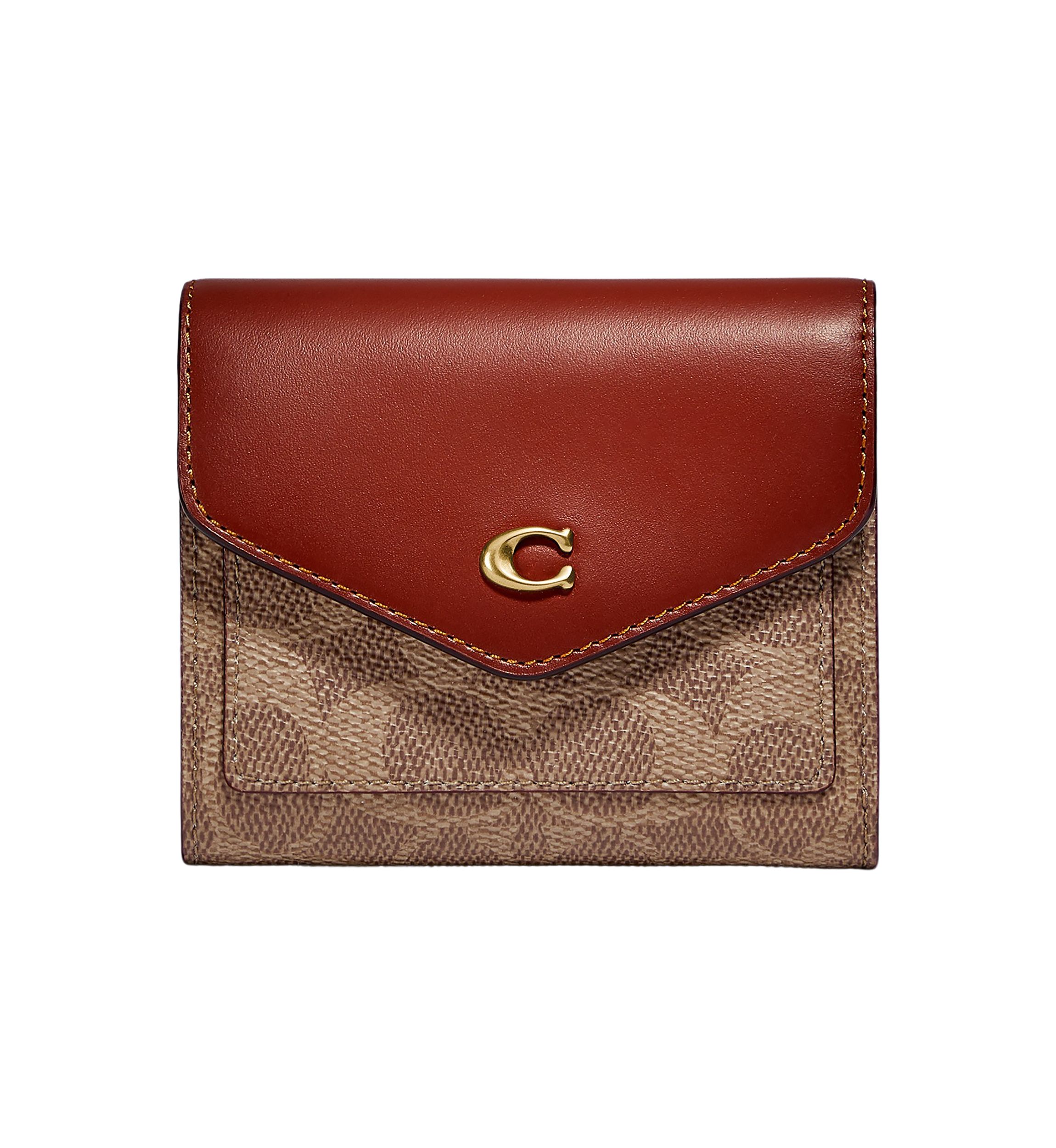 Wyn Small Wallet in Color Block Signature Canvas