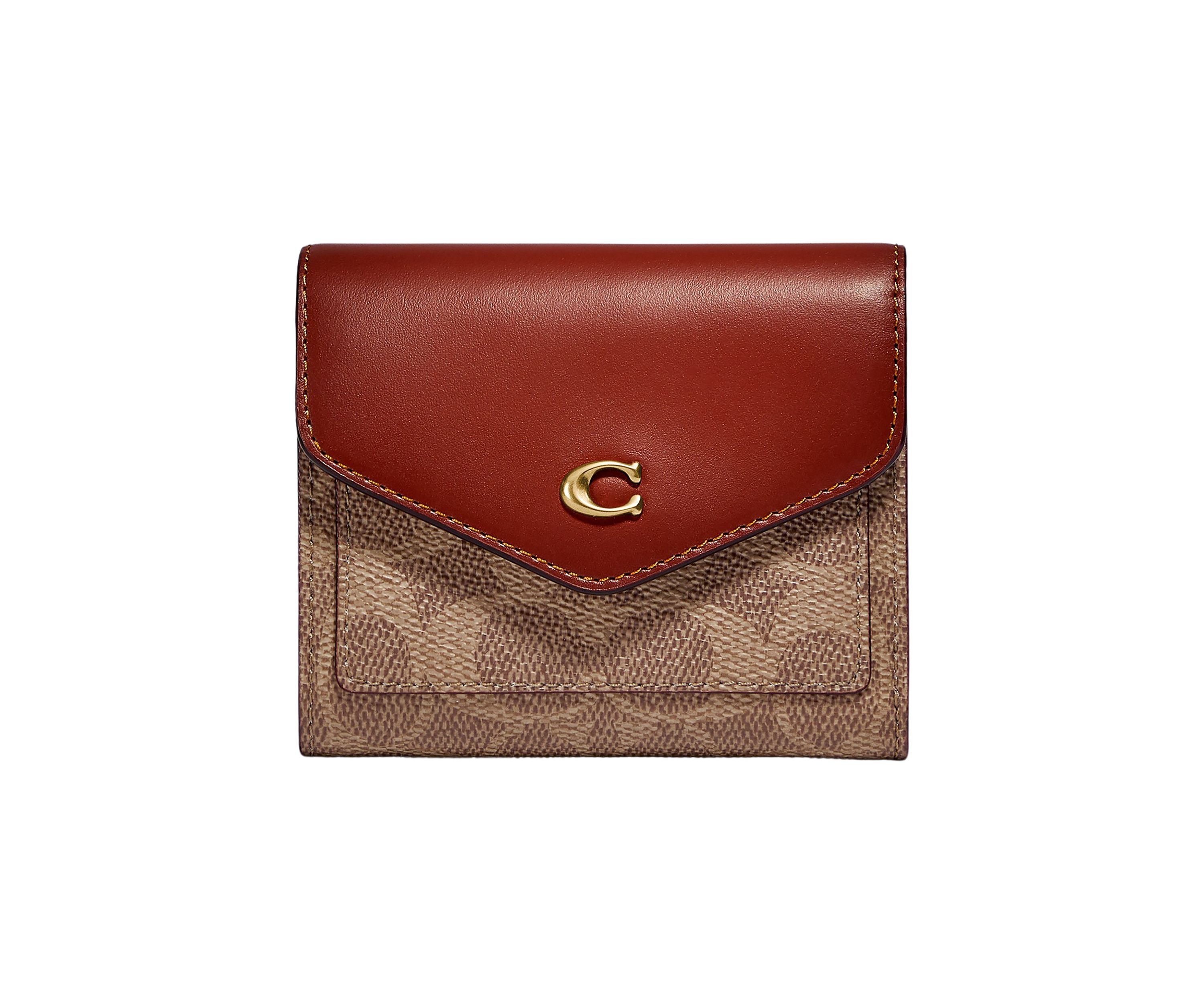 Wyn Small Wallet in Color Block Signature Canvas