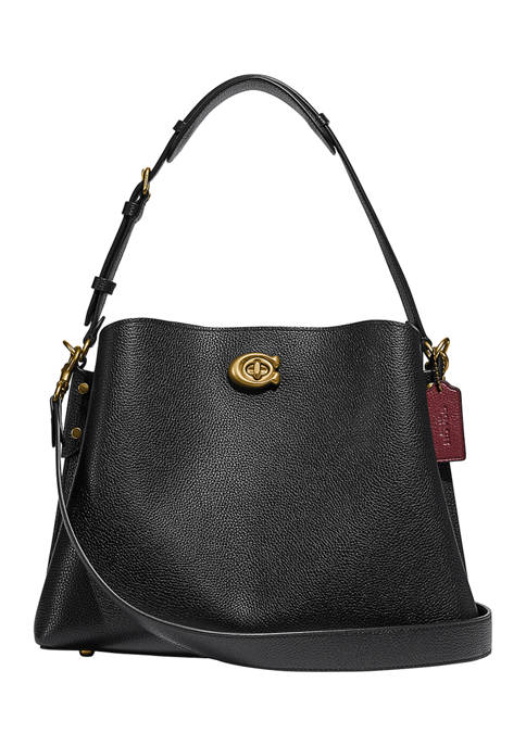 COACH Polished Pebble Leather Willow Shoulder Bag