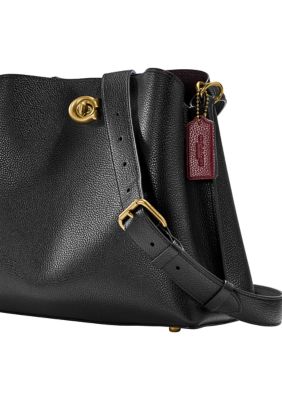 Polished Pebble Leather Willow Shoulder Bag