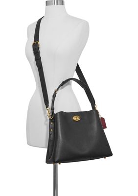 coach polished pebble leather