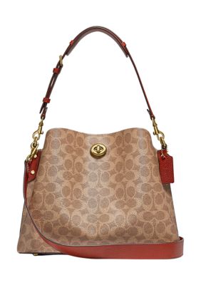 Coach Willow Shoulder Bag In Signature Canvas, Tan -  0195031179204