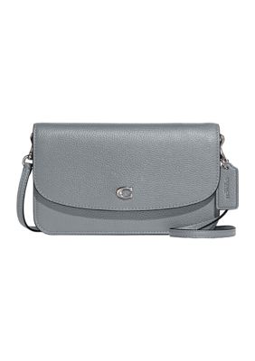 Coach Polished Pebbled Leather Cassie Crossbody 19, Grey Blue, One Size