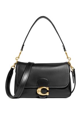 COACH Soft Calf Leather Tabby Shoulder Bag, Black -  0195031294556