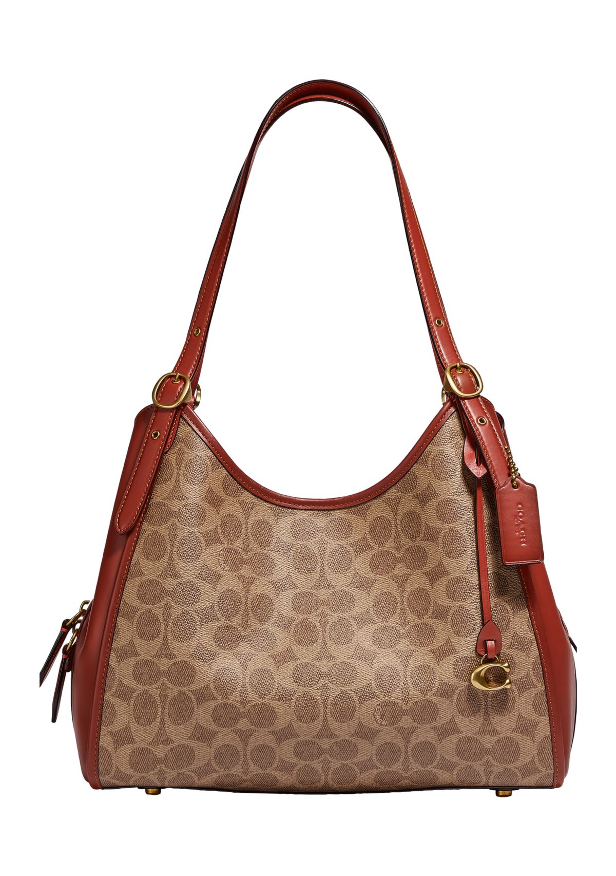 Coated Canvas Signature Lori Shoulder Bag