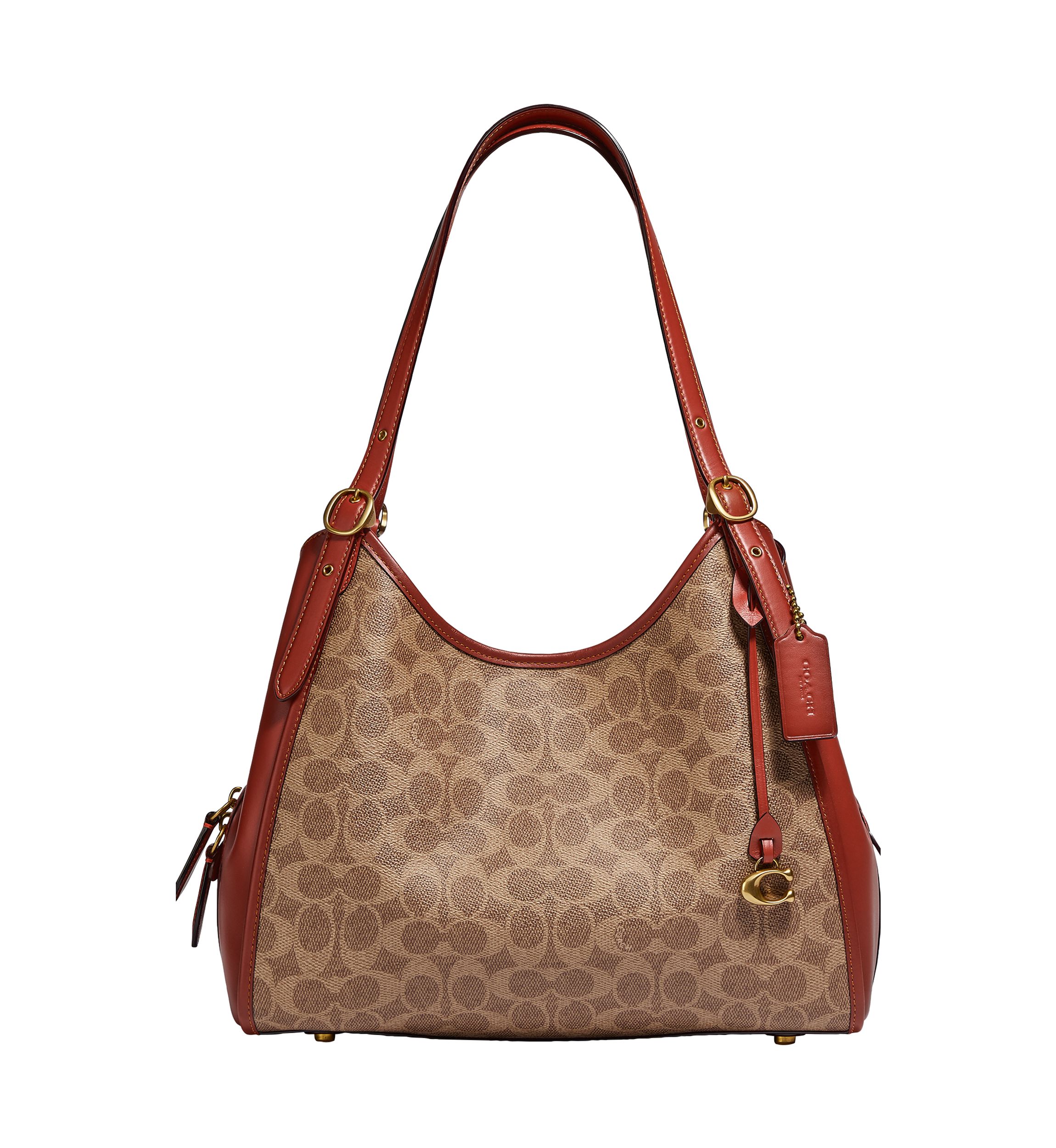 Coated Canvas Signature Lori Shoulder Bag