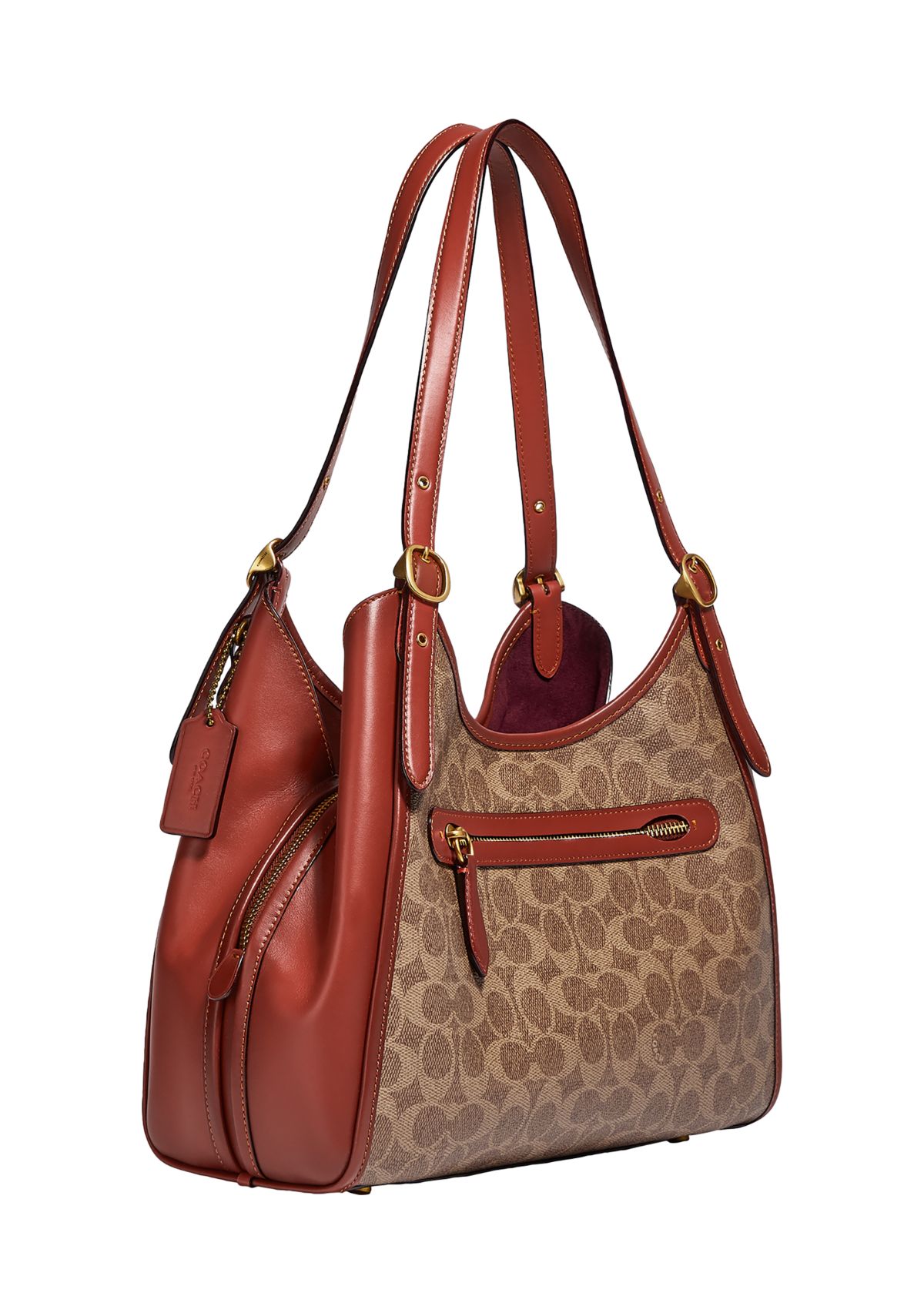 Coated Canvas Signature Lori Shoulder Bag