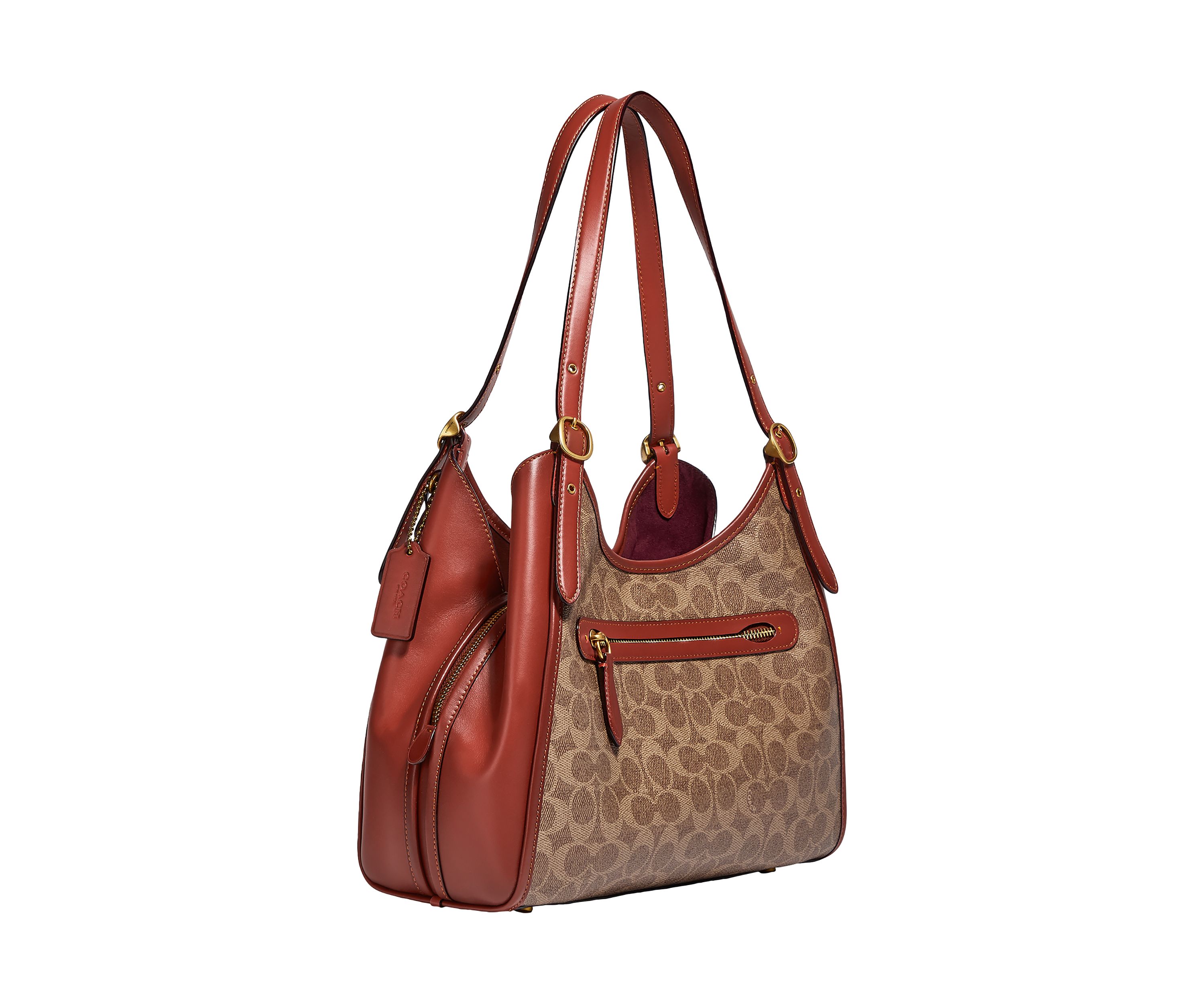 Coated Canvas Signature Lori Shoulder Bag