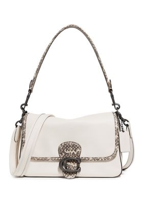 COACH Soft Tabby Shoulder Bag with Snakeskin Detail belk