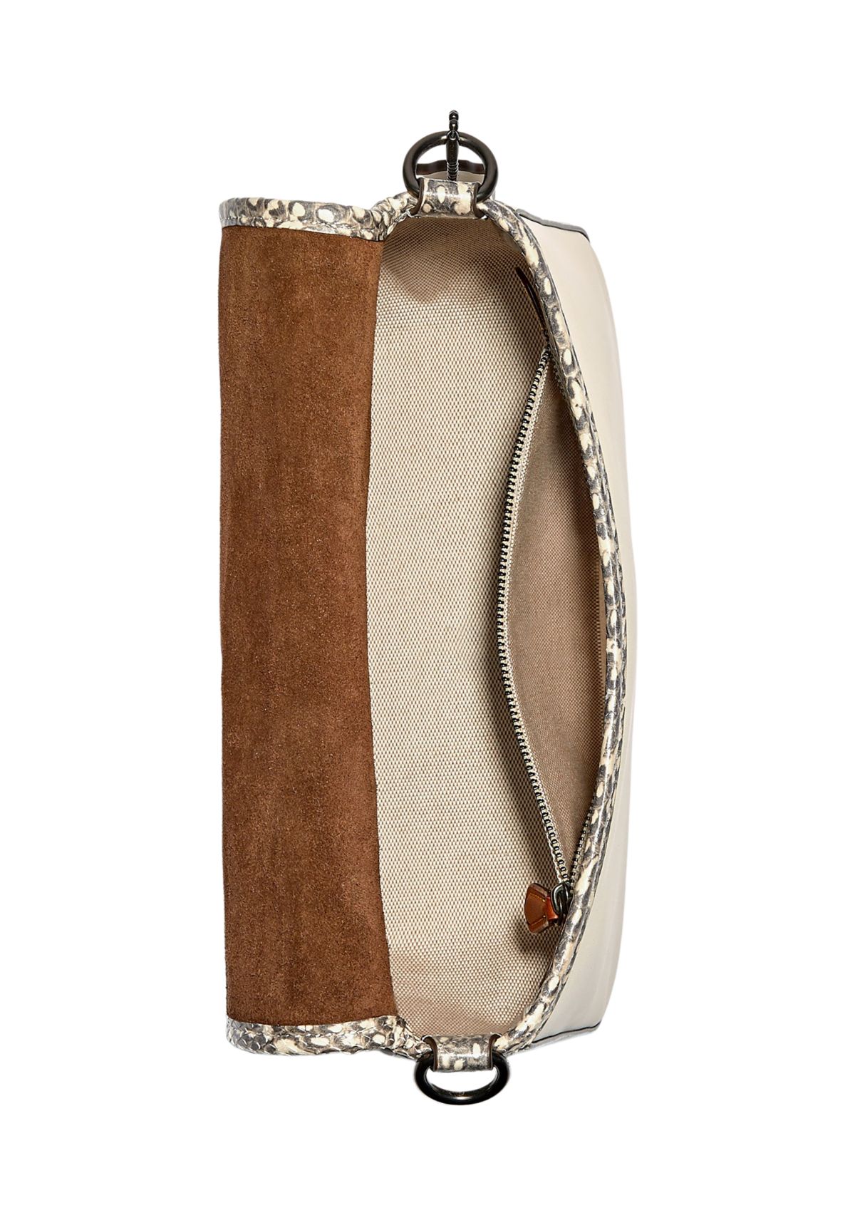 Soft Tabby Shoulder Bag with Snakeskin Detail 