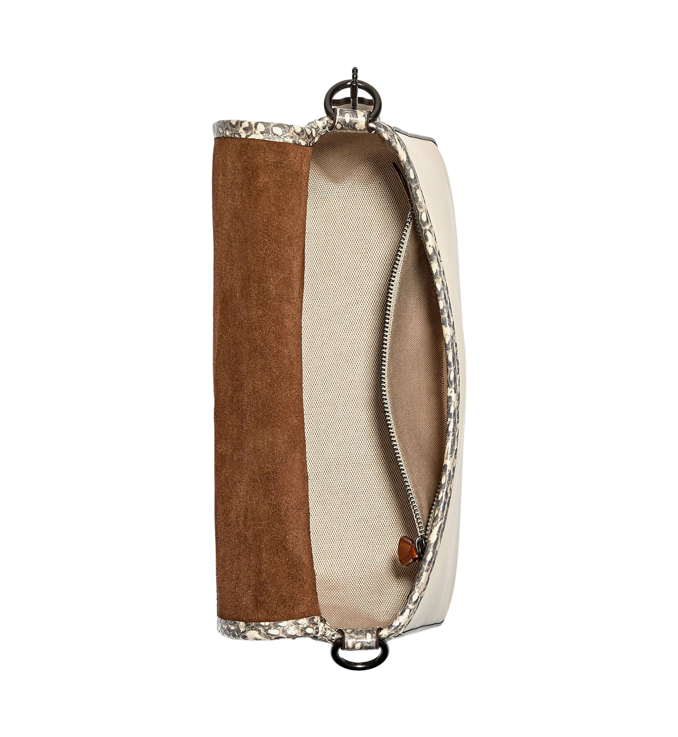 Soft Tabby Shoulder Bag with Snakeskin Detail 