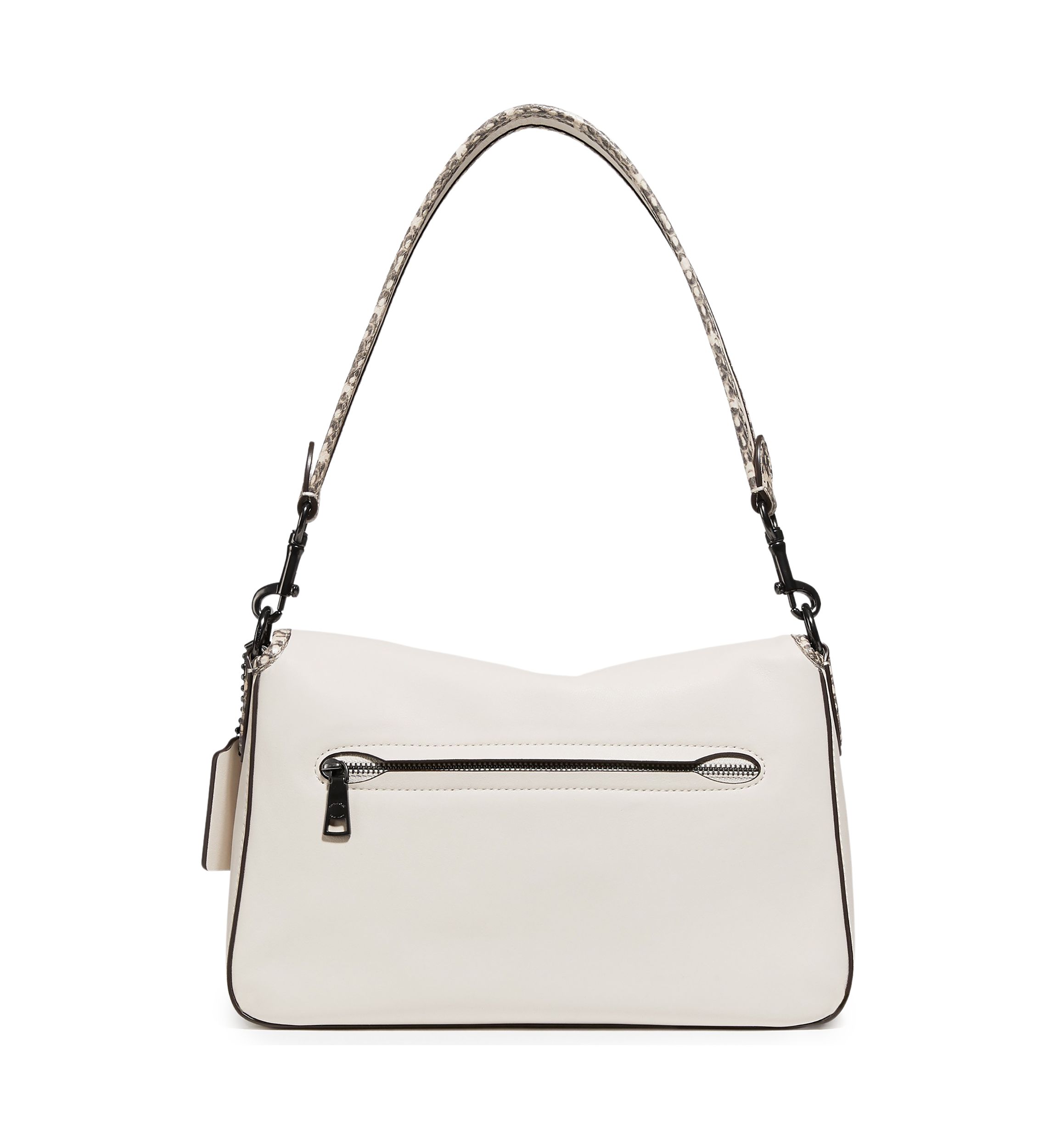 Soft Tabby Shoulder Bag with Snakeskin Detail 
