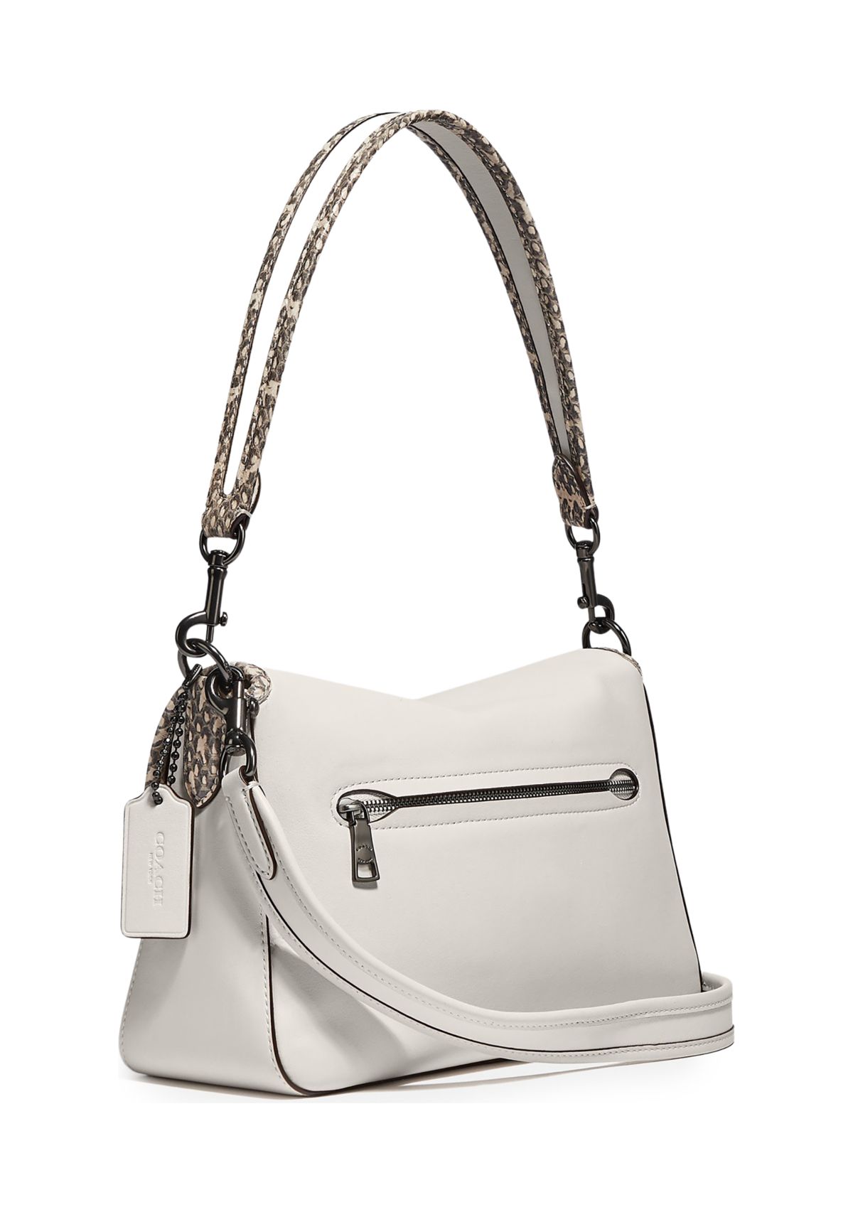 Soft Tabby Shoulder Bag with Snakeskin Detail 
