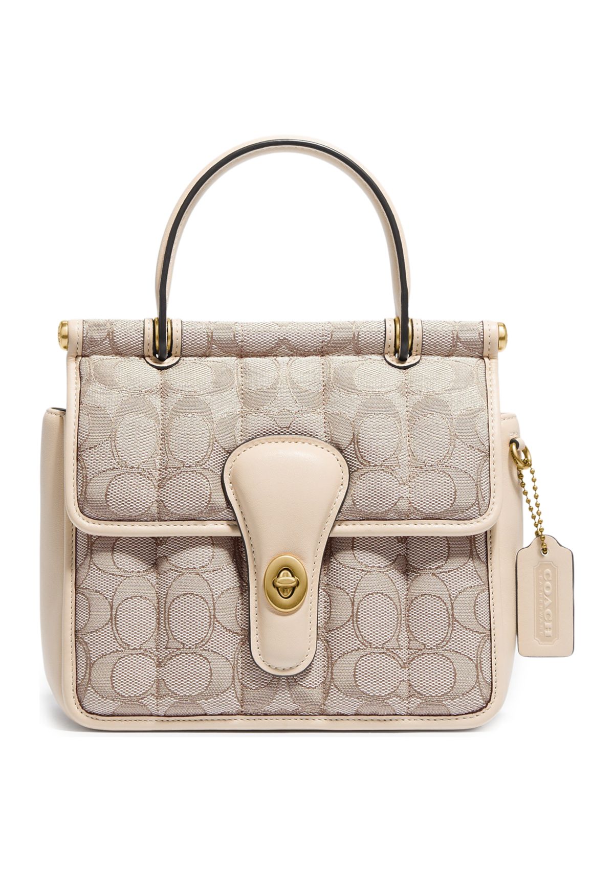 Willis Top Handle Bag 18 in Signature Jacquard with Quilting 