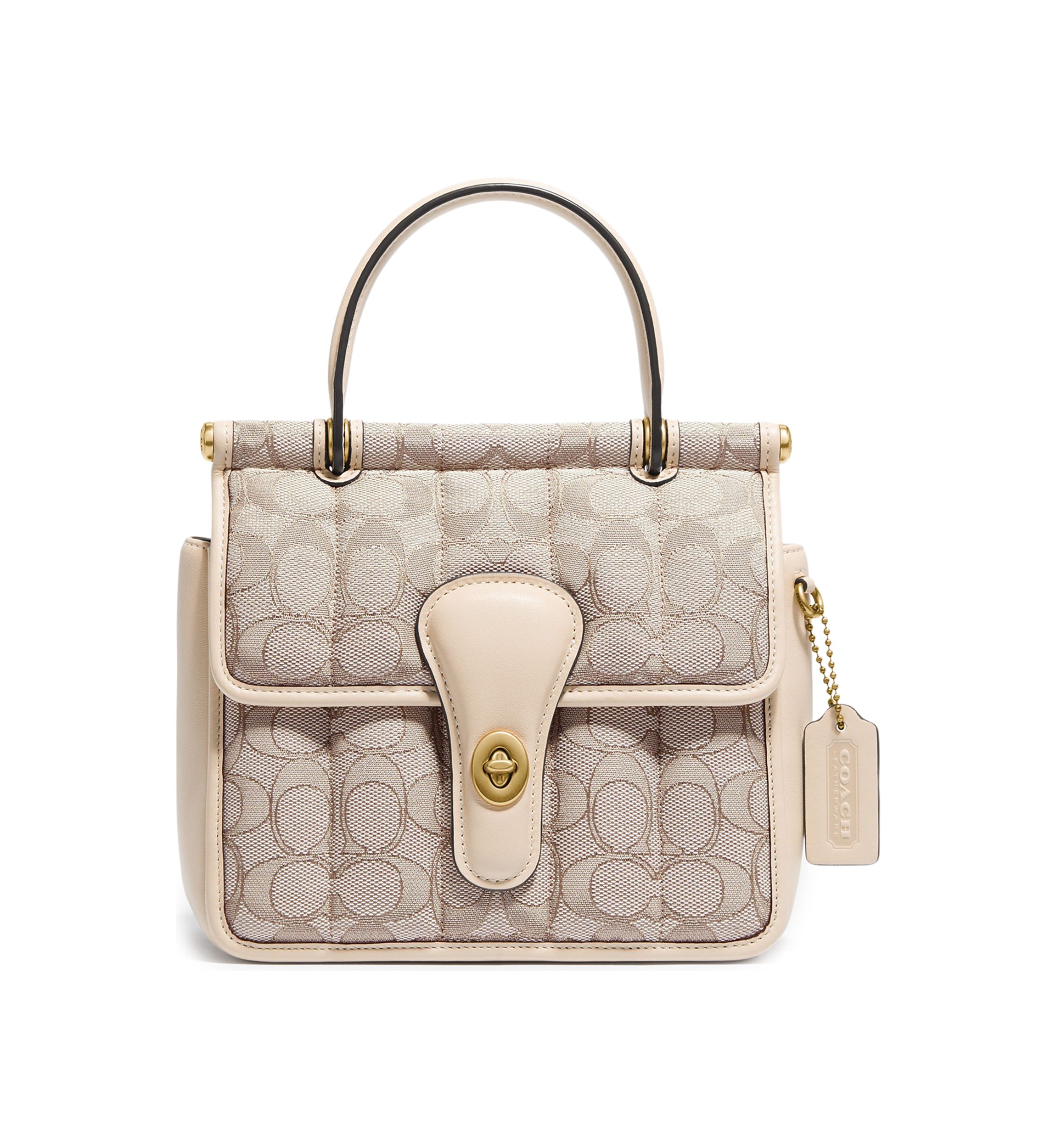 Willis Top Handle Bag 18 in Signature Jacquard with Quilting 