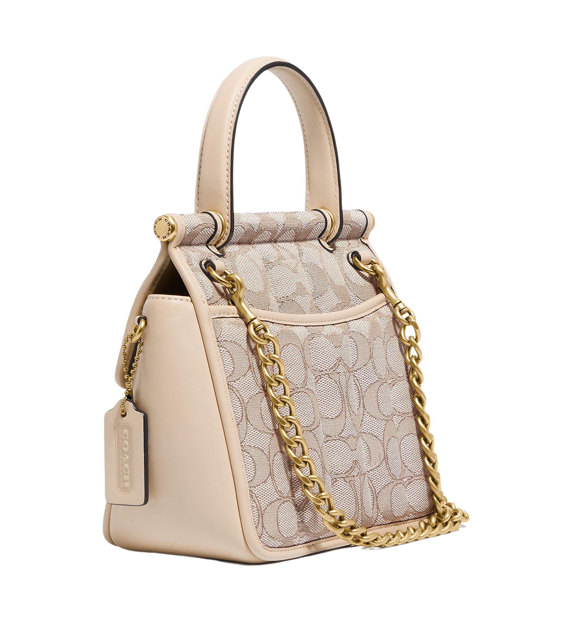 Willis Top Handle Bag 18 in Signature Jacquard with Quilting 