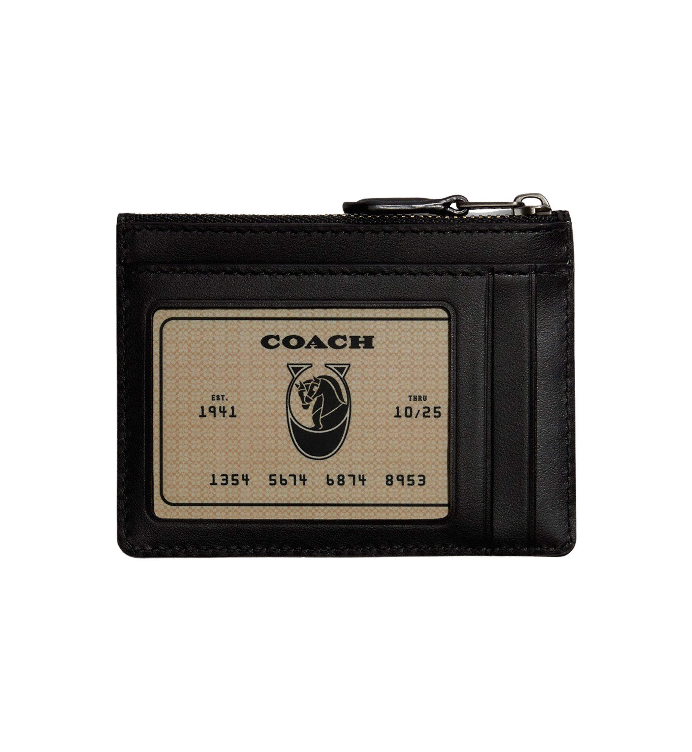 BOXED MINI SKINNY ID CASE IN SIGNATURE TEXTILE JACQUARD