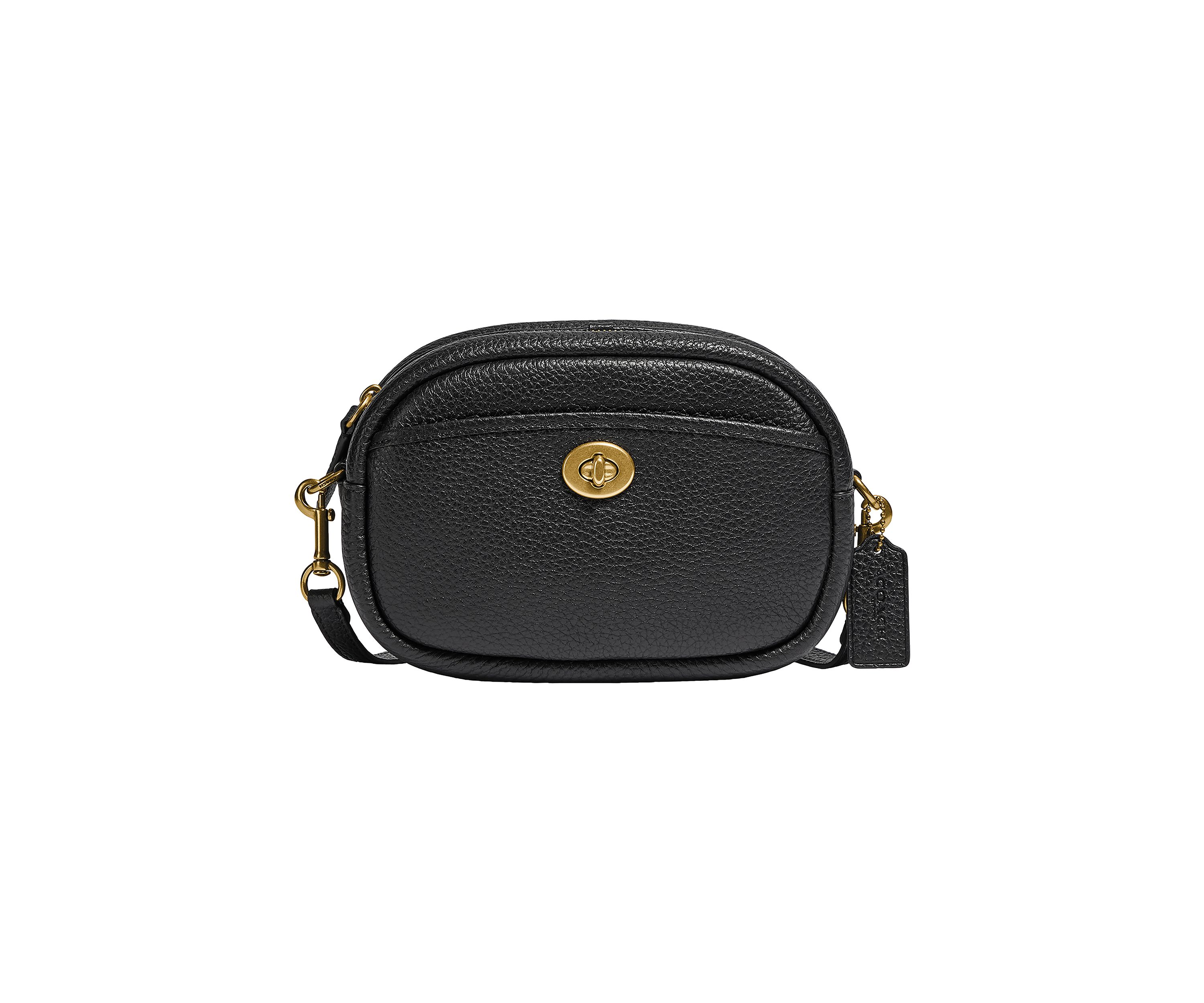 Soft Pebble Leather Camera Bag with Leather Strap