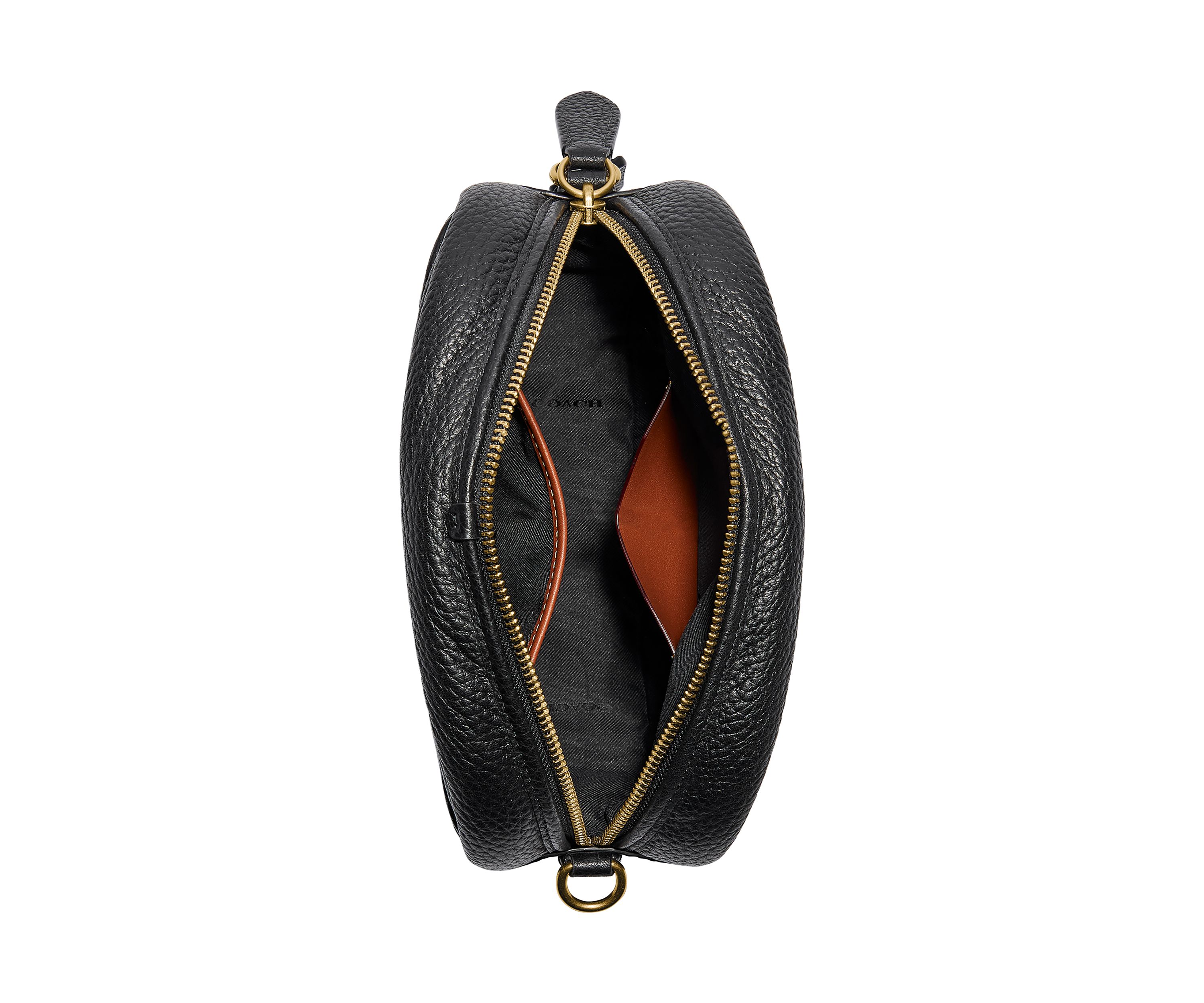 Soft Pebble Leather Camera Bag with Leather Strap