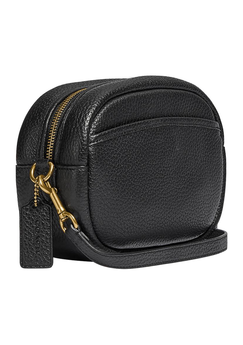 Soft Pebble Leather Camera Bag with Leather Strap