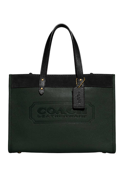COACH Field Tote in Color Block Leather with