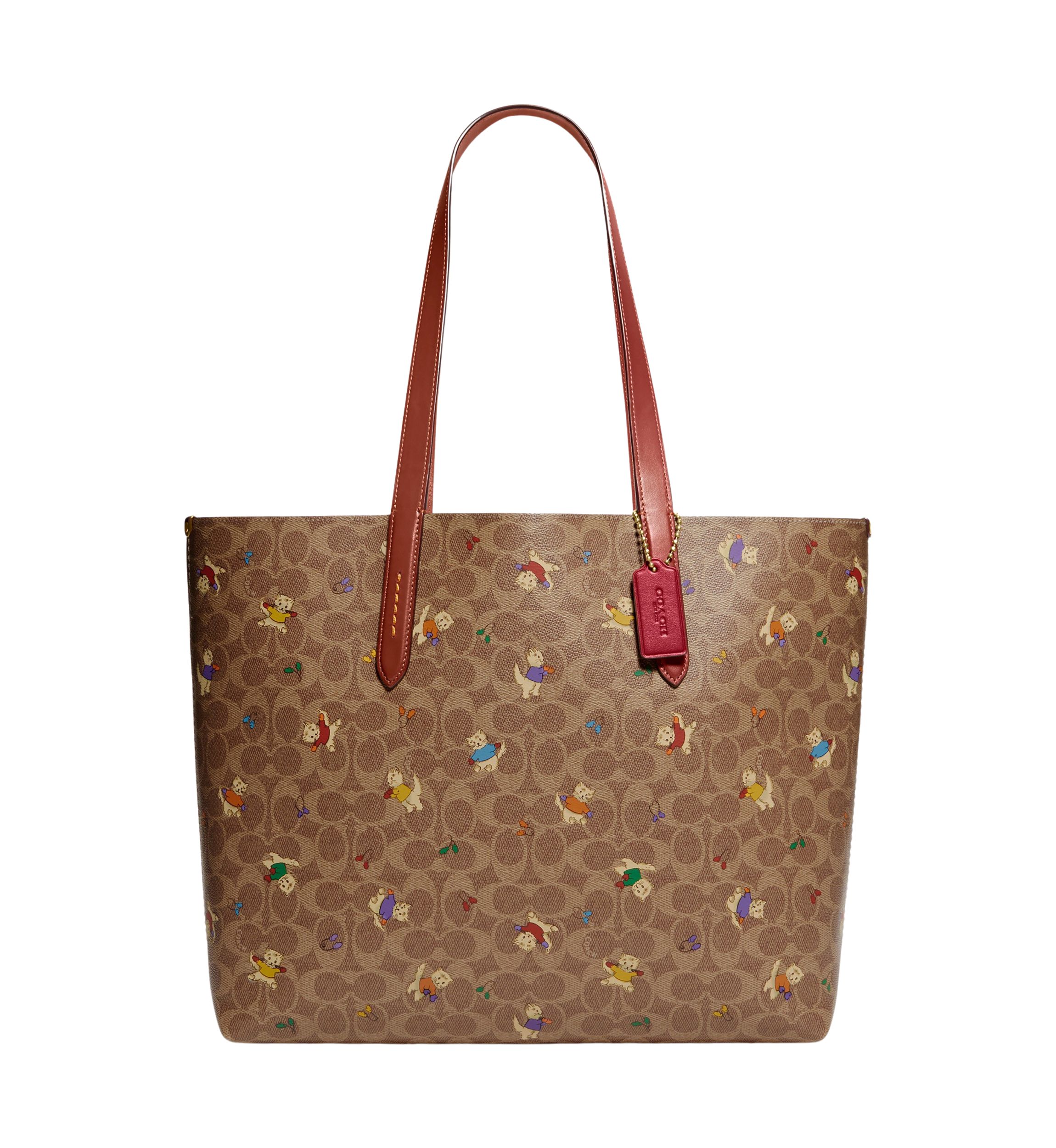 Highline Tote in Signature Canvas with Kittens Print