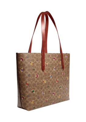 COACH Highline Tote in Signature Canvas with Kittens Print | belk