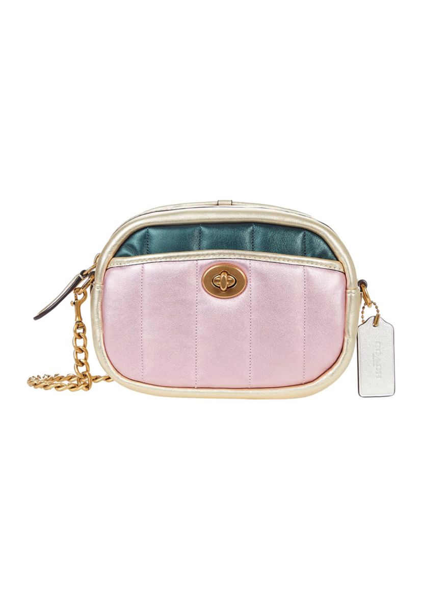 Small Camera Bag with Color Block Quilting