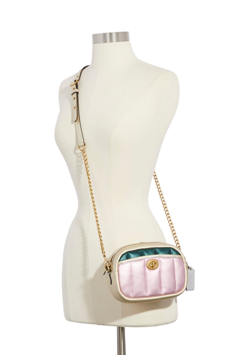 Small Camera Bag with Color Block Quilting