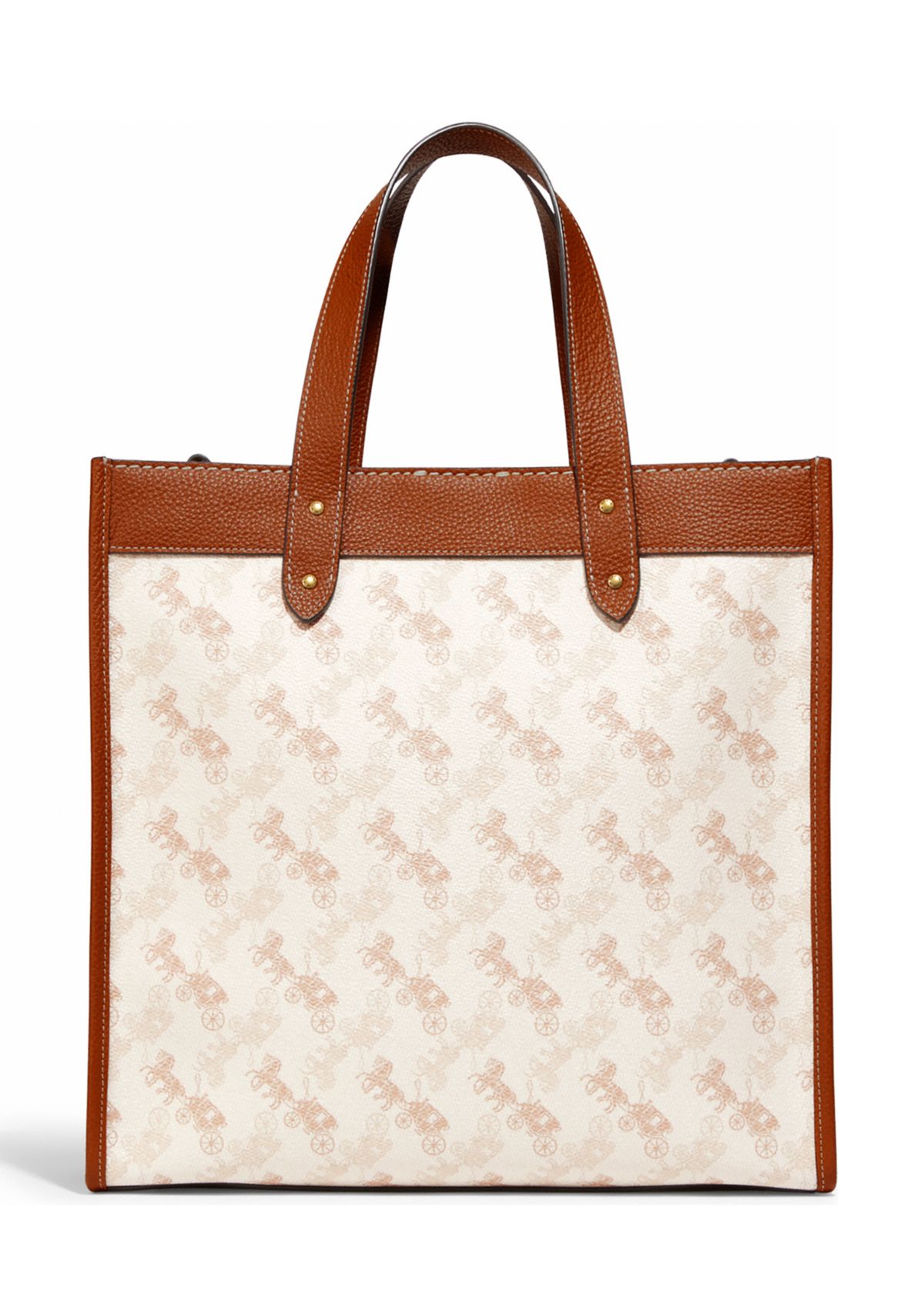 Field Tote with Horse and Carriage Print and Carriage Badge