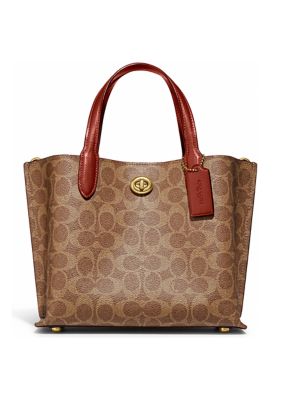 Coach Willow Tote 24 In Signature Canvas