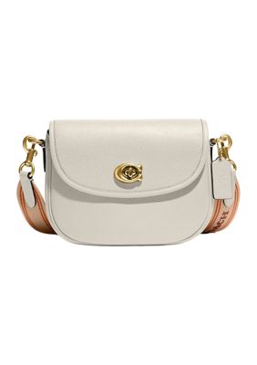 COACH Polished Pebble Leather Willow Saddle Bag -  0195031571572