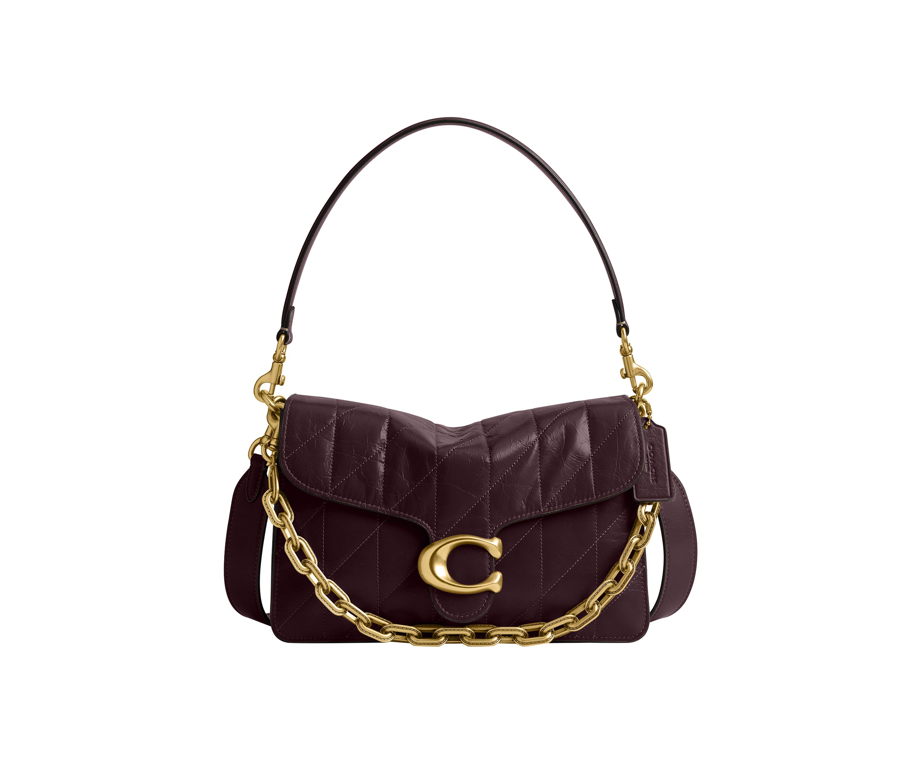Chain Tabby Shoulder Bag with Quilting 