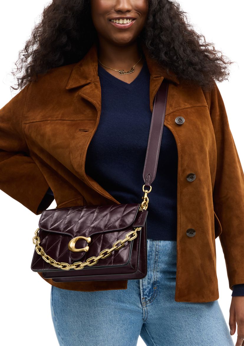 Chain Tabby Shoulder Bag with Quilting 