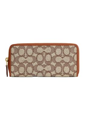 COACH Women's Essential Slim Accordion Zip Wallet in Signature Jacquard -  0196395673360