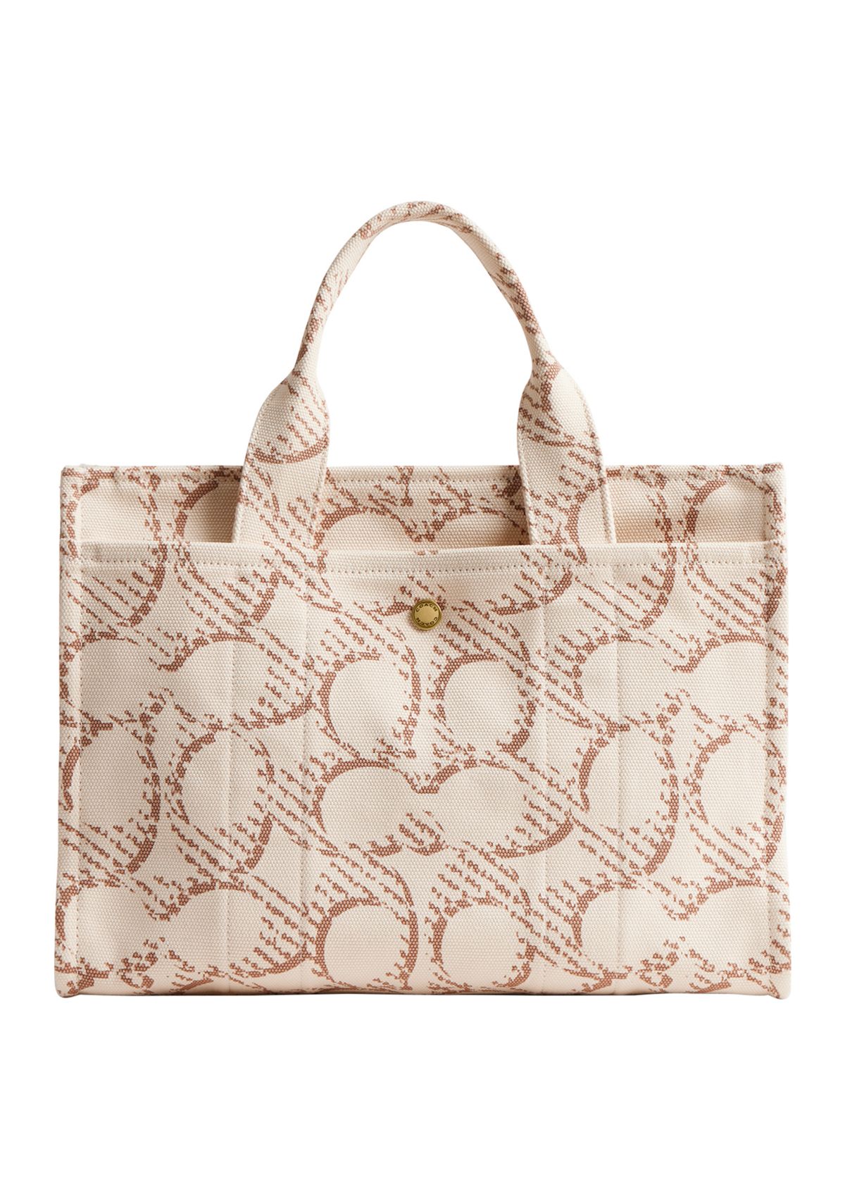 Signature C Printed Canvas Cargo Tote Bag