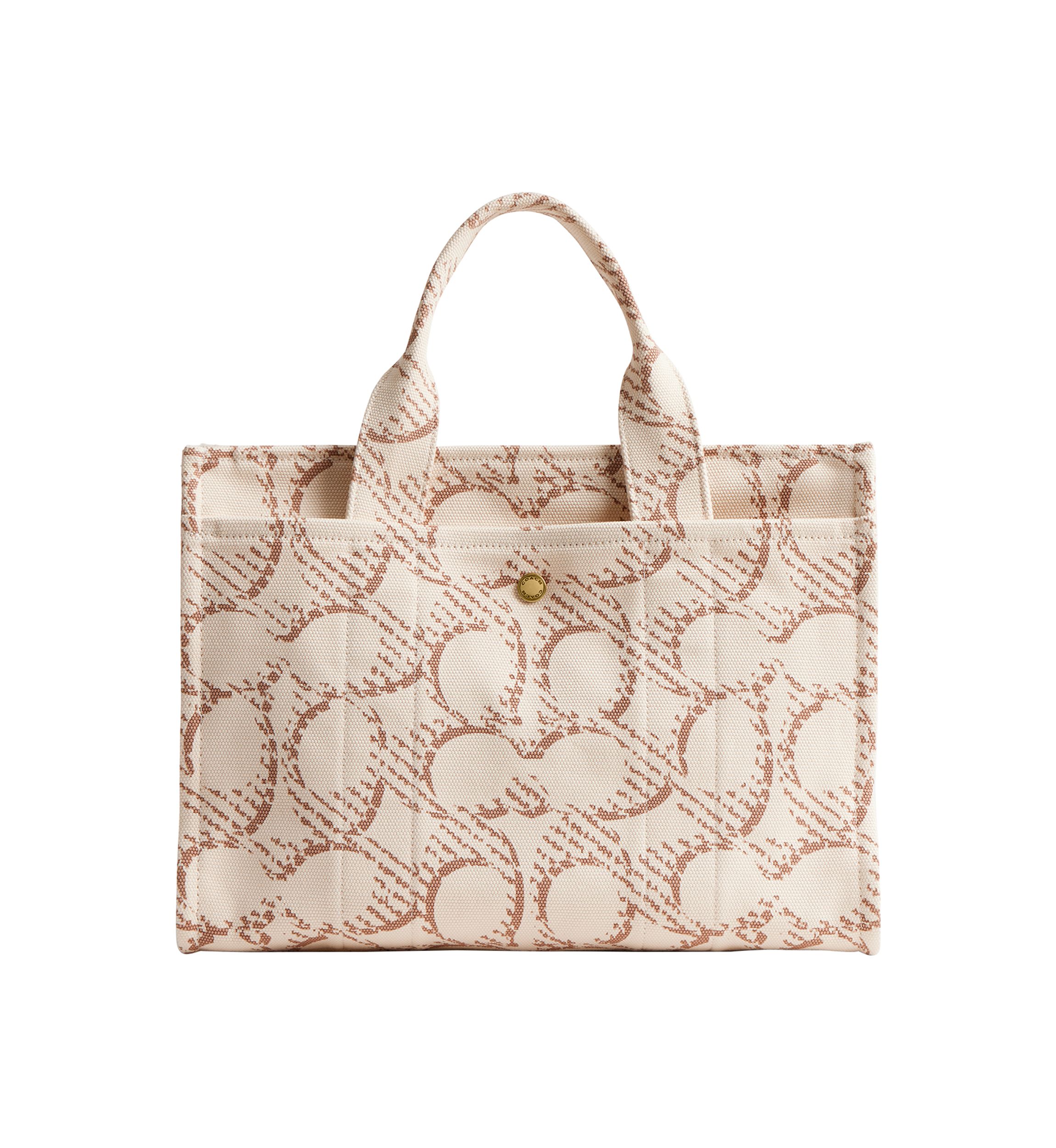 Signature C Printed Canvas Cargo Tote Bag