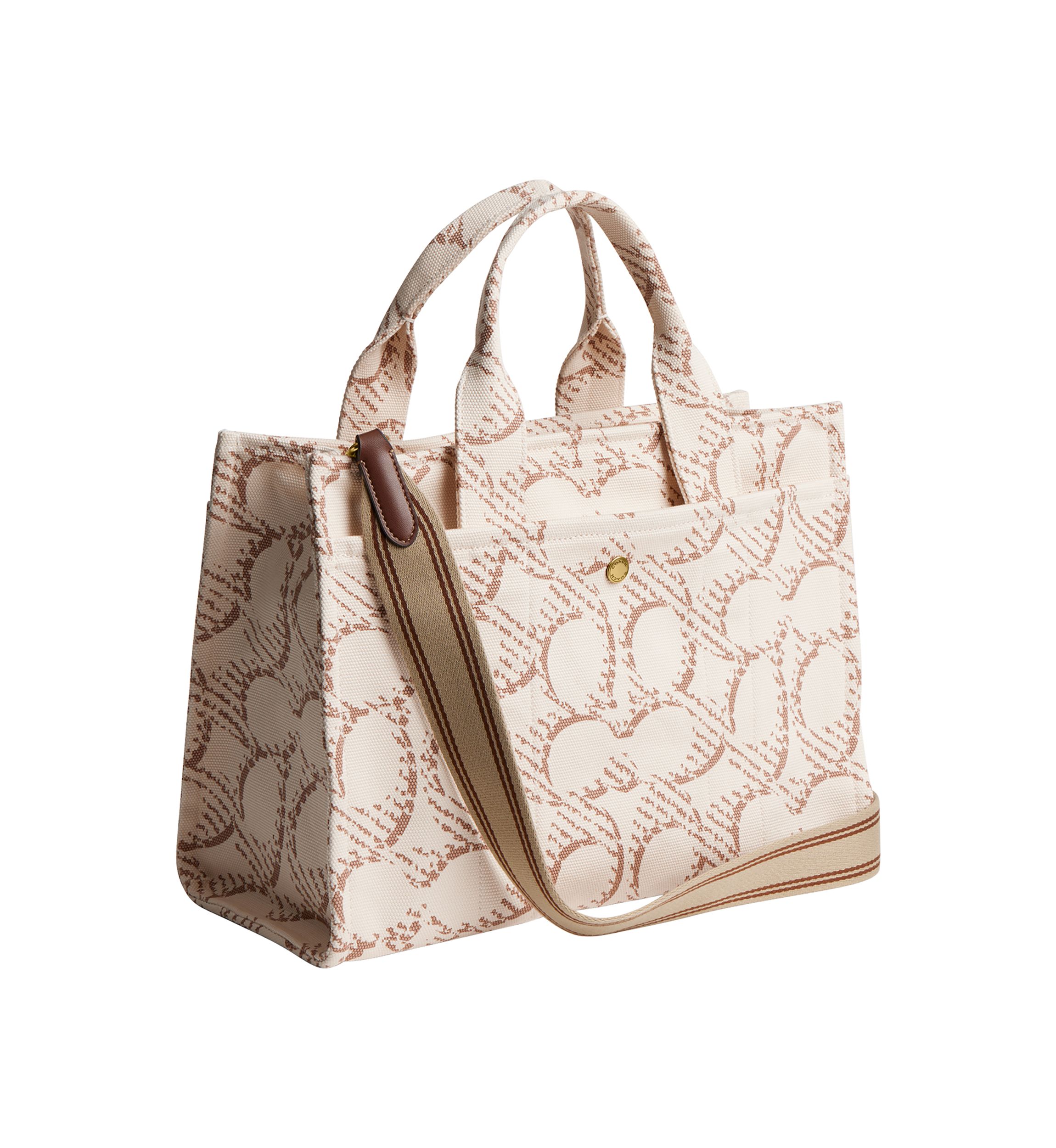 Signature C Printed Canvas Cargo Tote Bag