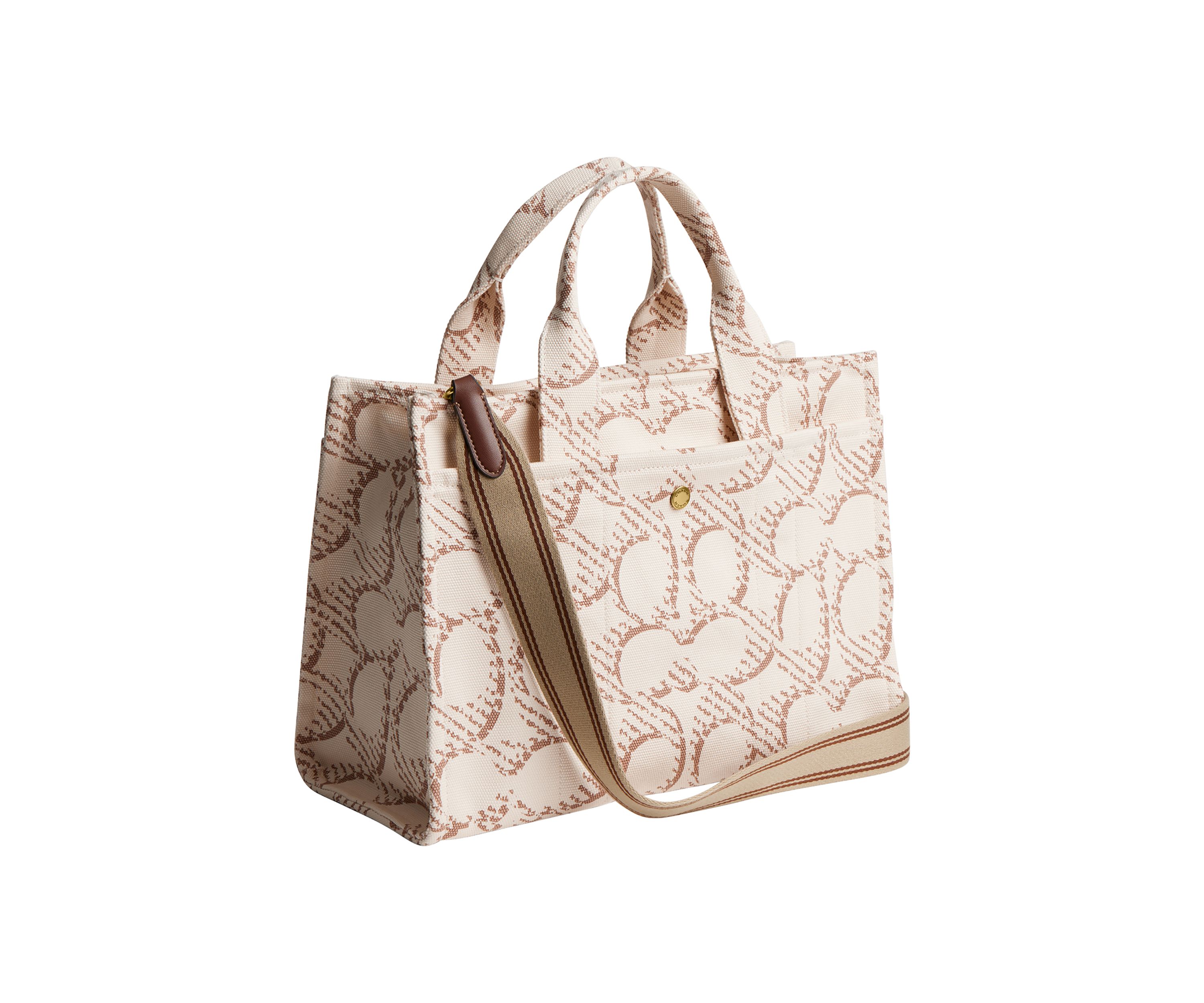 Signature C Printed Canvas Cargo Tote Bag