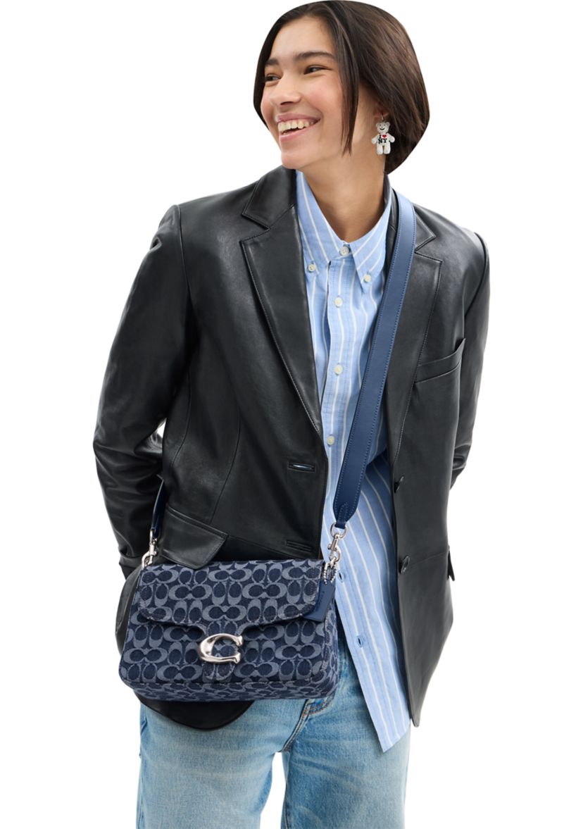 Soft Tabby Shoulder Bag in Signature Denim