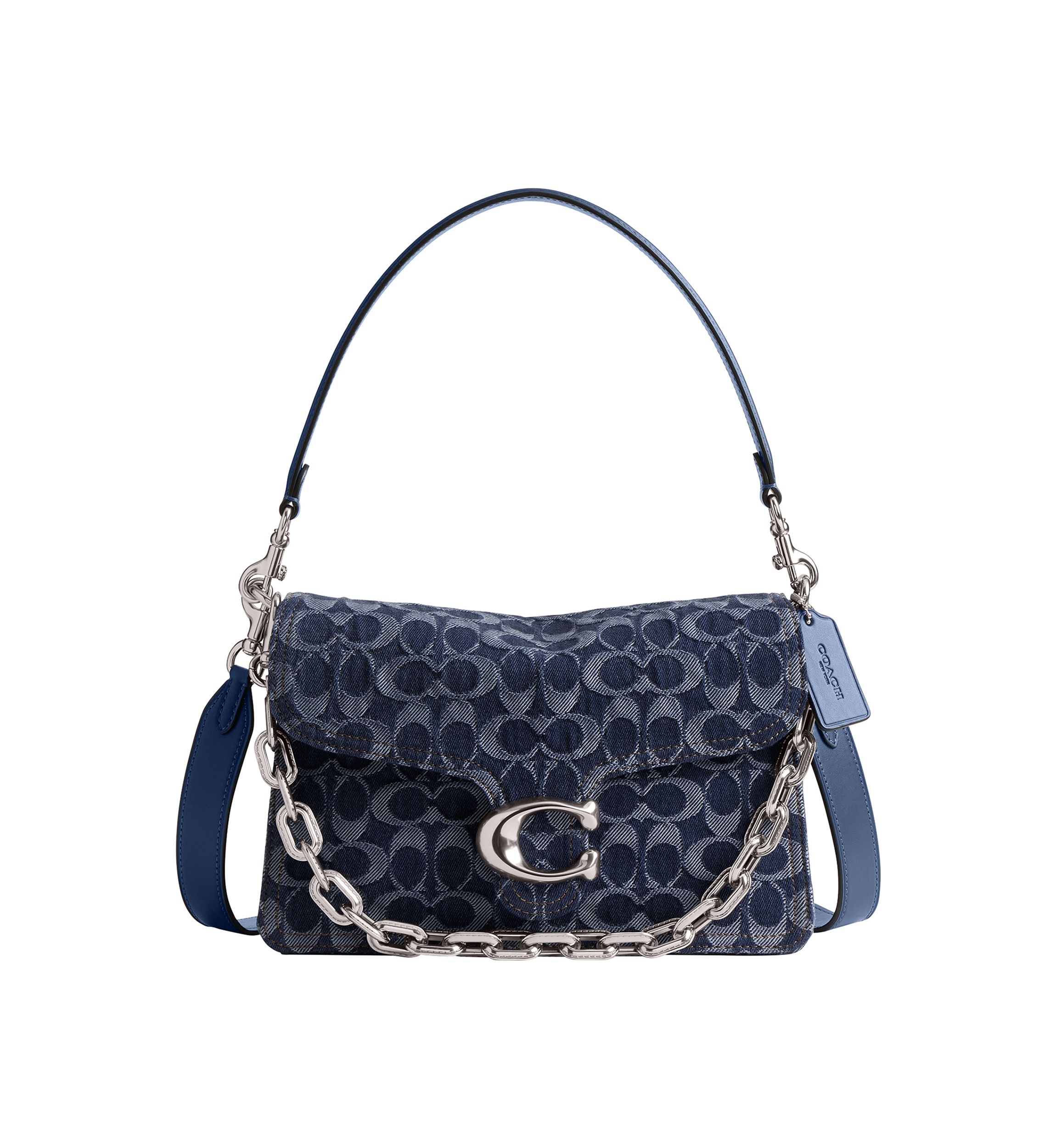Chain Tabby Shoulder Bag in Signature Denim