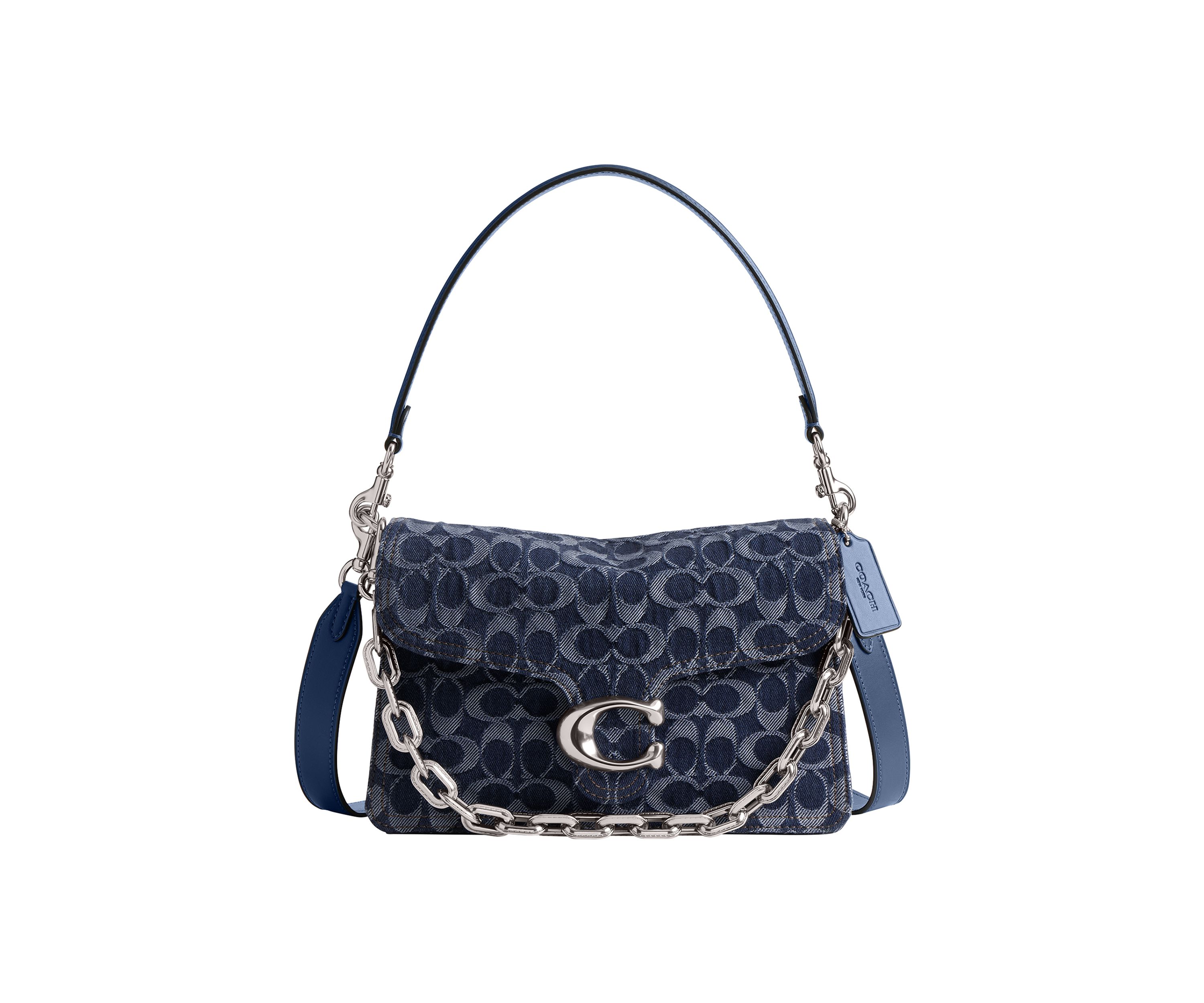 Chain Tabby Shoulder Bag in Signature Denim
