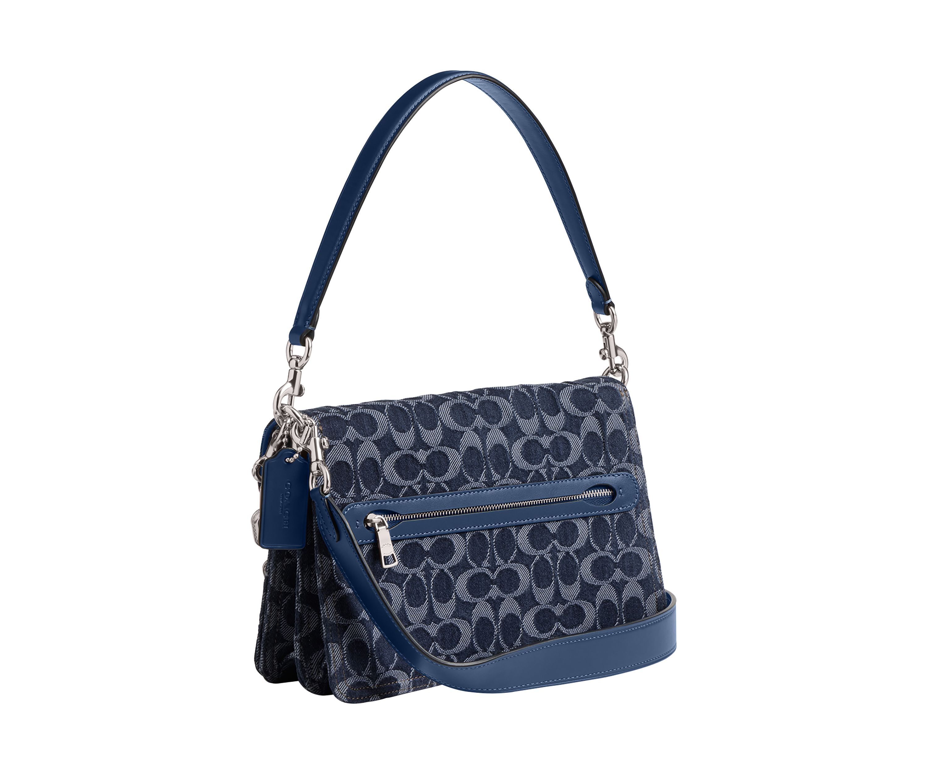 Chain Tabby Shoulder Bag in Signature Denim